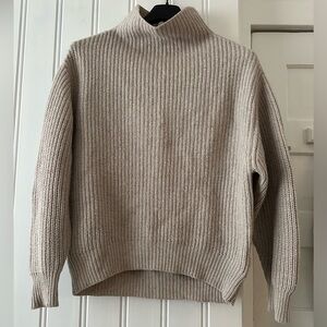 Wilfred Grey Ribbed Turtleneck Sweater